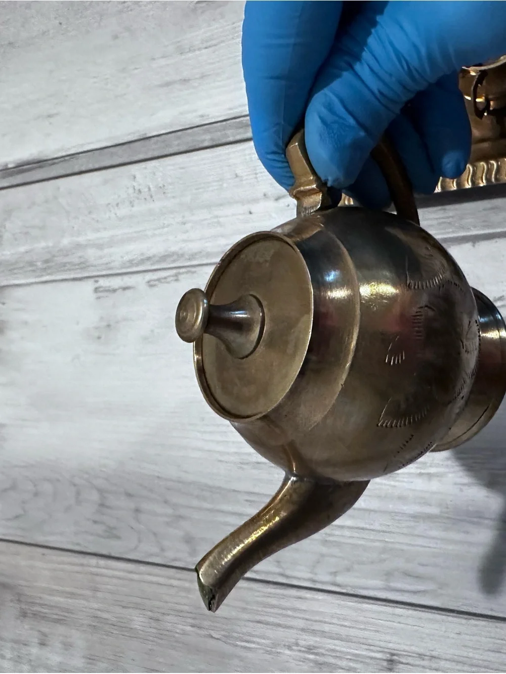 Antique Brass Tea Set - 8 Piece